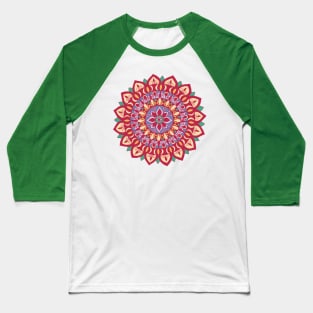 Flower Mandala Viva Magenta Baseball T-Shirt